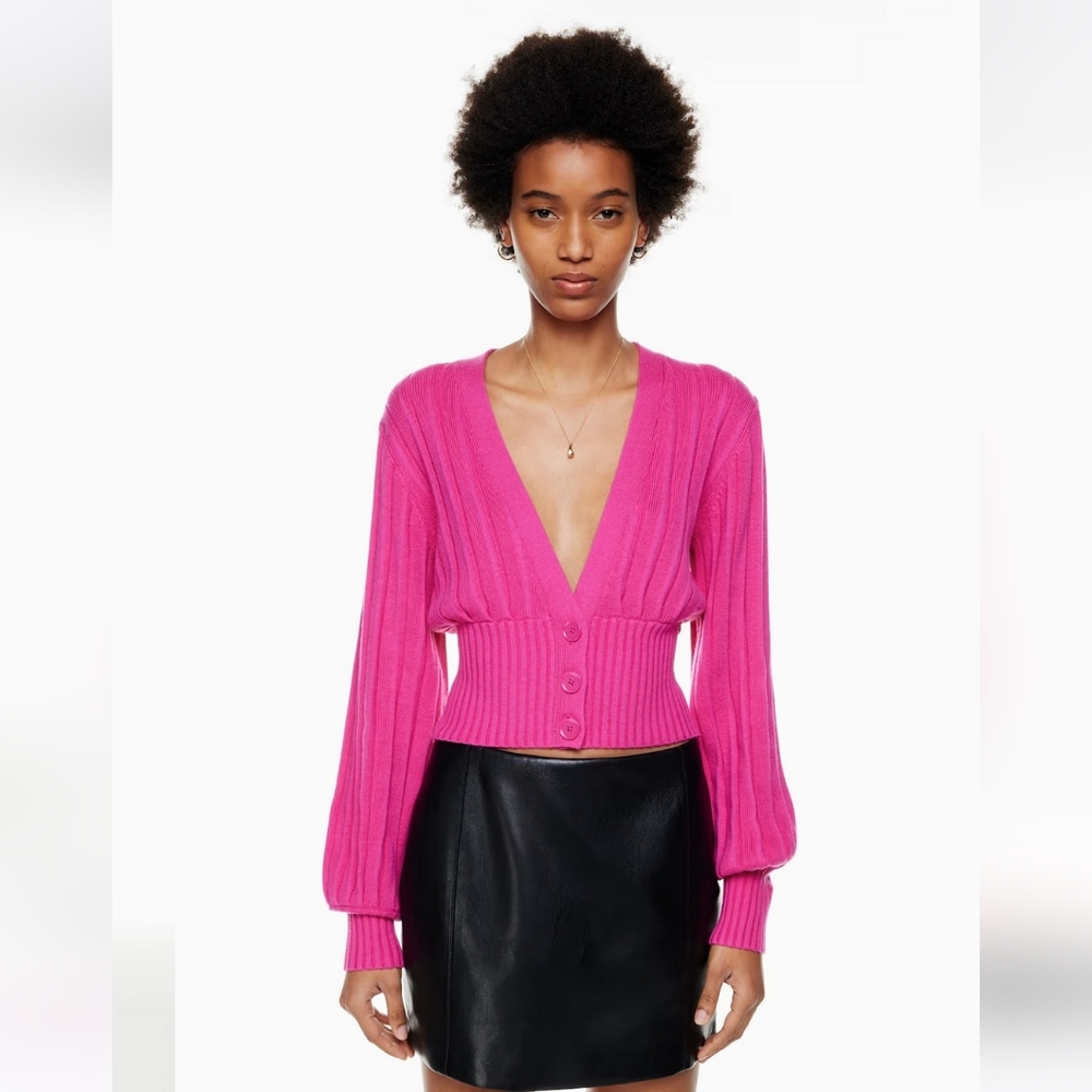 NWT Aritzia Wilfred Plunge Front Cardigan Size XS